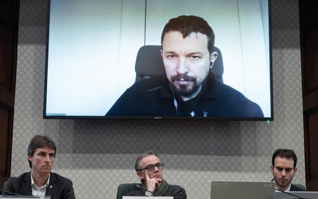 Pablo Iglesias ha comparecido por videoconferencia. / EP Pablo Iglesias ha comparecido por videoconferencia.