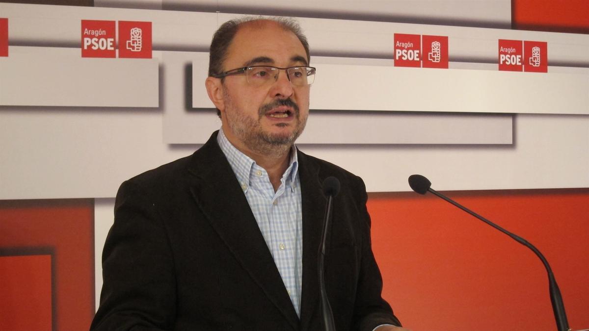 El secretario general del PSOE en Aragón, Javier Lambán.