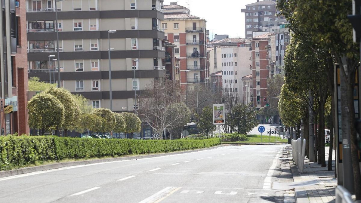 Vista general de la avenida de Zaragoza, en Pamplona.