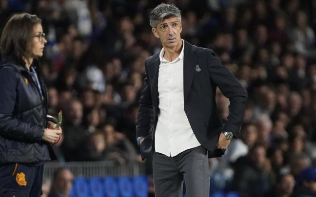 Imanol Alguacil, en la banda de Anoeta. / RUBEN PLAZA