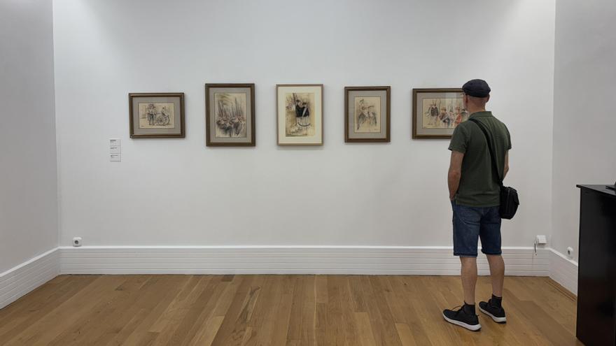 La muestra también recoge cuadros relacionados con el Alarde.