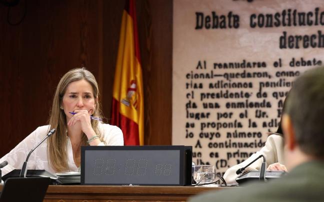La ministra para la Transición Ecológica y e Reto Demográfico, Sara Aagesen, comparece ante la Comisión de Investigación sobre el apagón, en el Senado, a 23 de marzo de 2026.