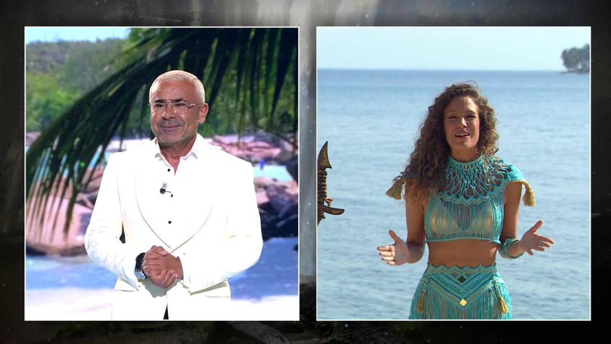Jorge Javier Vázquez y Laura Madrueño en el estreno de la nueva edición de 'Supervivientes'.