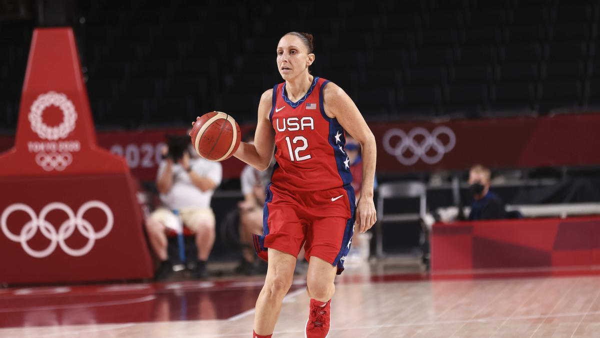 Diana Taurasi en un partido con la selección de Estados Unidos.