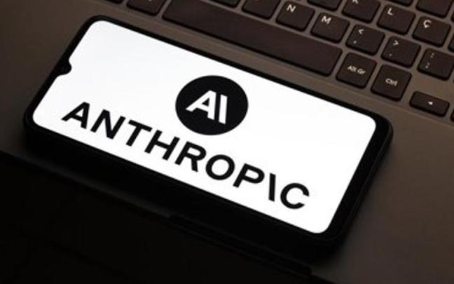 Logo de Anthropic en una pantalla