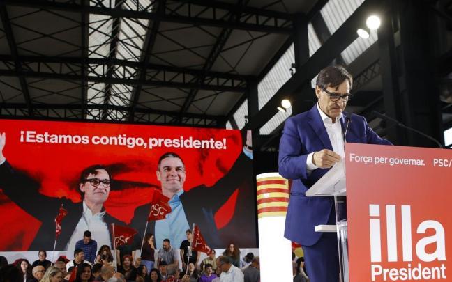 El primer acto del PSC ha estado marcado por la ausencia de Pedro Sánchez.