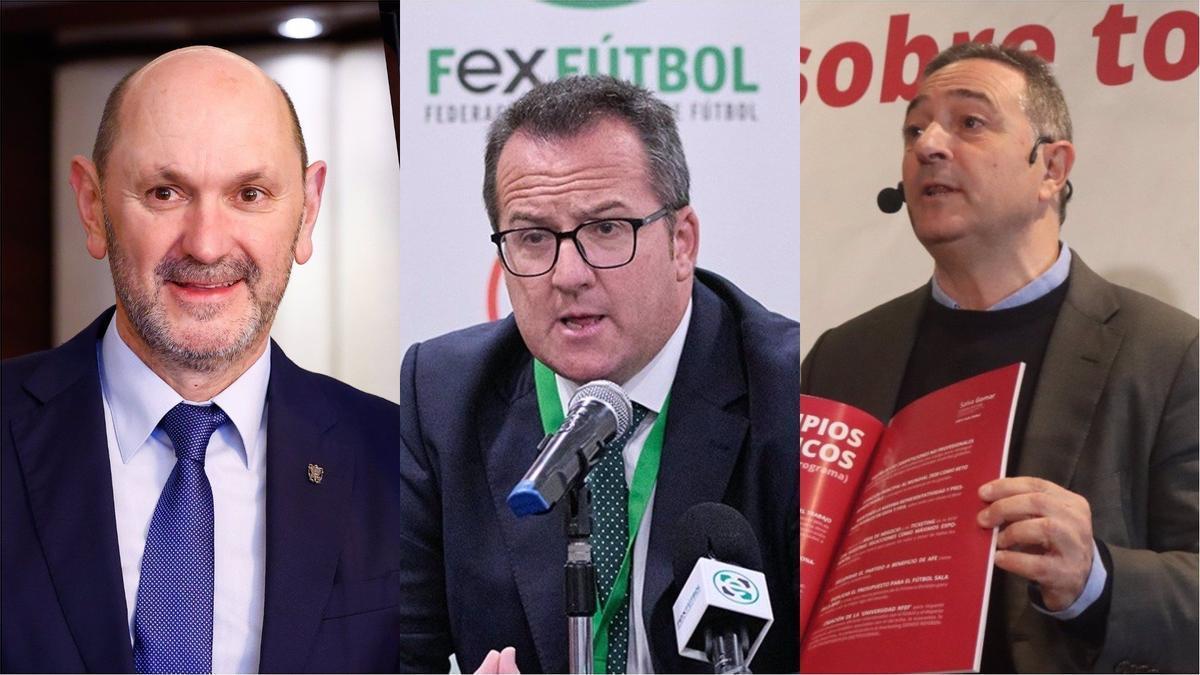 Rafael Louzán, Sergio Merchán y Salvador Gomar, candidatos a las elecciones de la RFEF