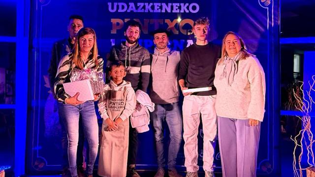Imagen de la entrega de premios del Concurso Pintxo Lanperna de Galdakao