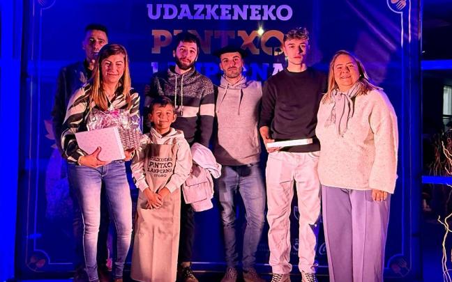 Imagen de la entrega de premios del Concurso Pintxo Lanperna de Galdakao