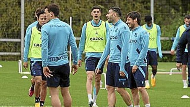 El entrenamiento de ayer. | FOTO: I.A.