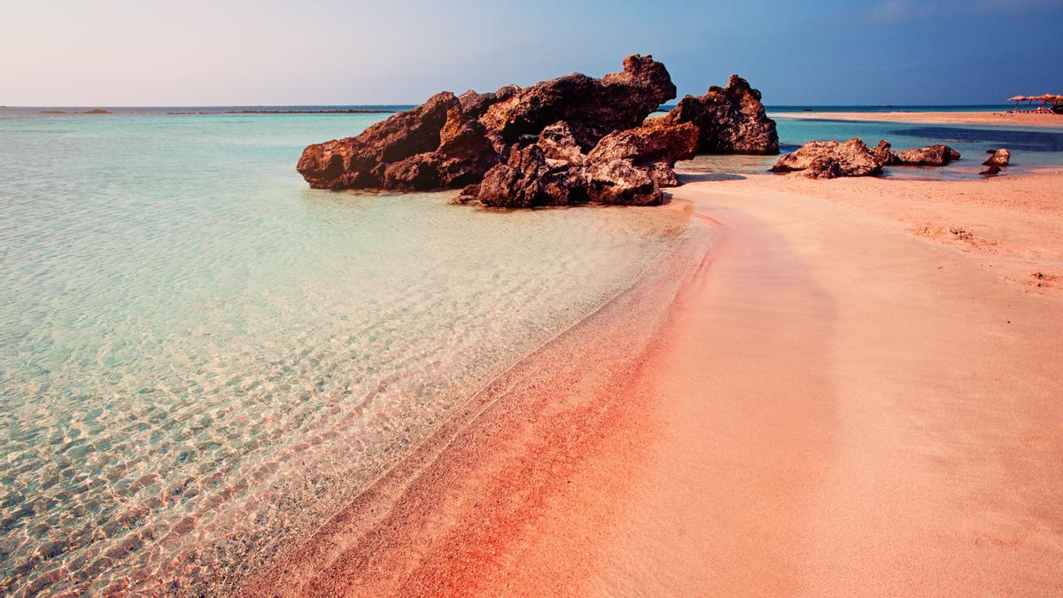 Playa de Elafonisi, en el sureste de Creta, en Grecia.