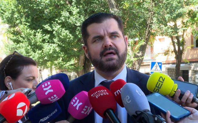 El abogado de Iustitia Europa, Luis María Pardo, que ha presentado el escrito al Tribunal de Cuentas.