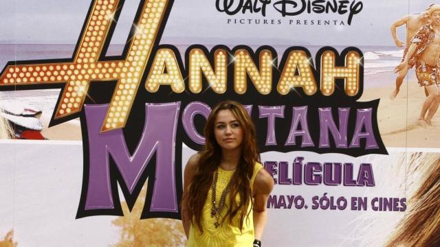 Miley Cyrus, durante un photocall de 'Hannah Montana'.
