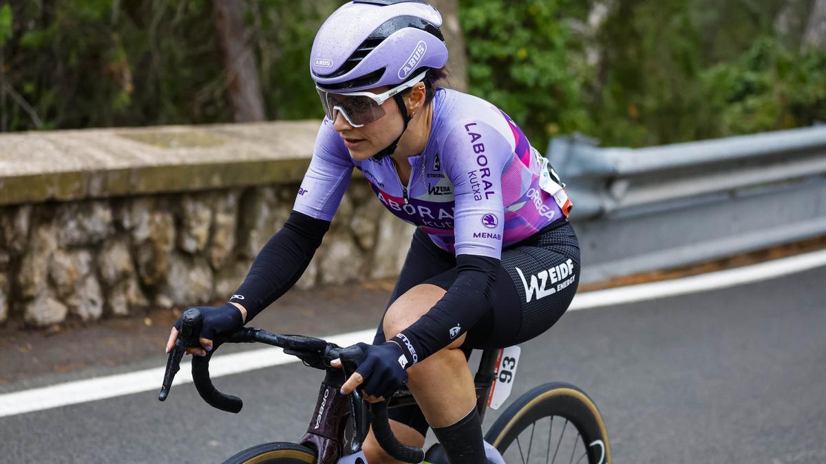 Lourdes Oyarbide, durante una competición.