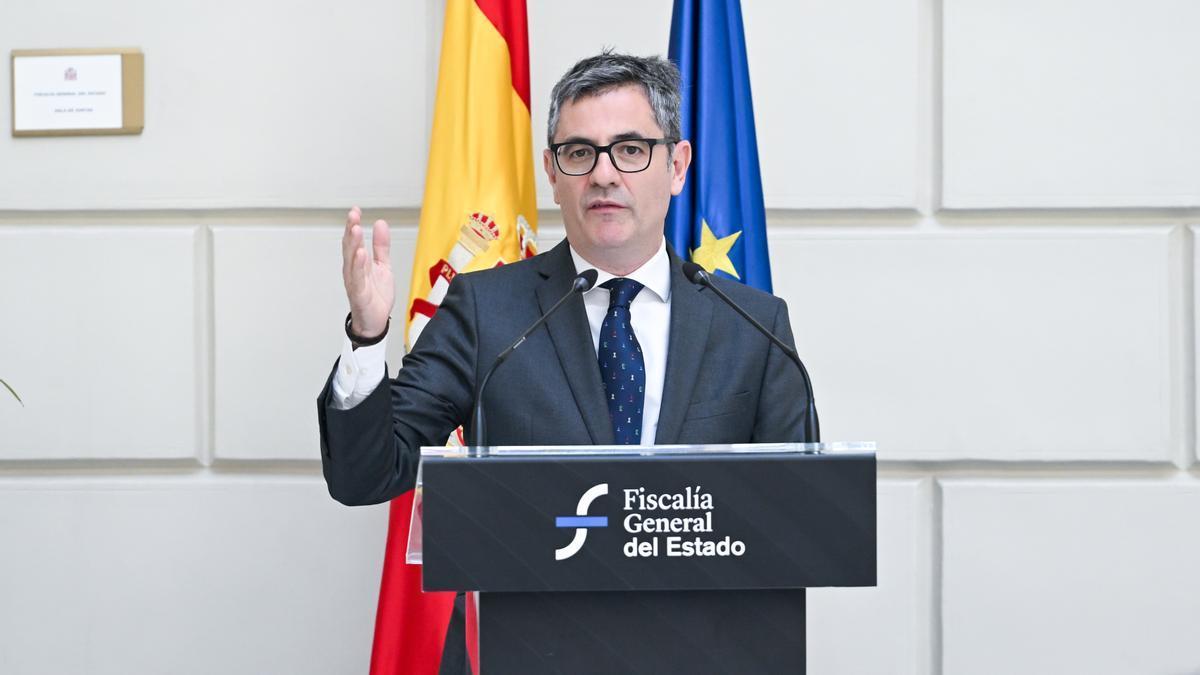 El ministro de la Presidencia, Justicia y Relaciones con las Cortes, Félix Bolaños.