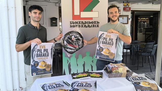Alain Arocena y Jokin Doral, dos de los organizadores del Campeonato de Bacalao al Pil-Pil