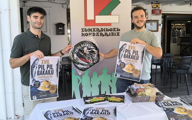 Alain Arocena y Jokin Doral, dos de los organizadores del Campeonato de Bacalao al Pil-Pil