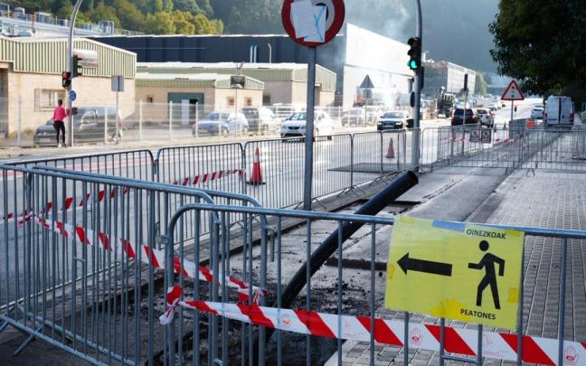 Obras que se están llevando a cabo en Ordizia.