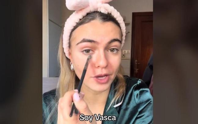 Oihane Egea, en su vídeo.