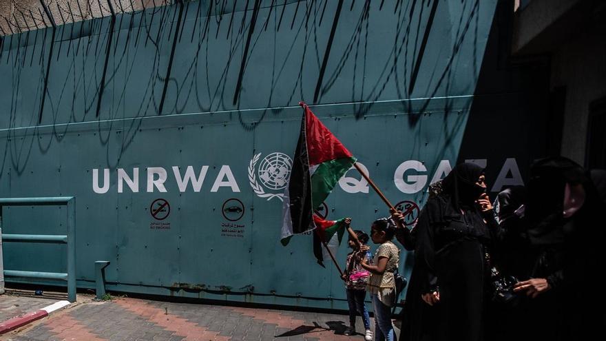 Imagen de archivo de la sede de la UNRWA en la ciudad de Gaza.