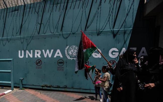 Imagen de archivo de la sede de la UNRWA en la ciudad de Gaza.