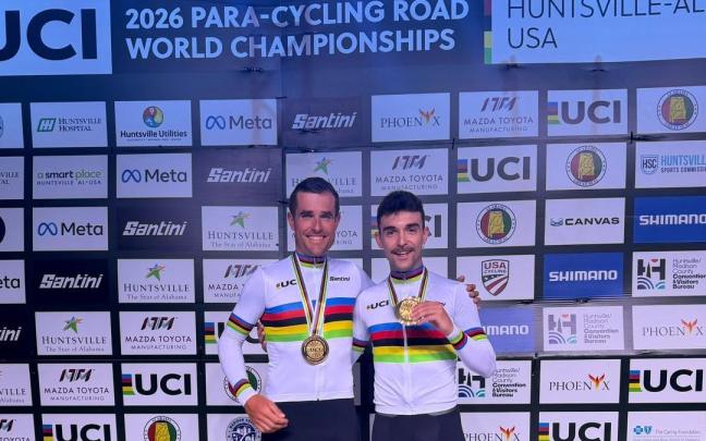 Mikel Aristi e Imanol Arriotua se proclaman campeones del Mundo.
