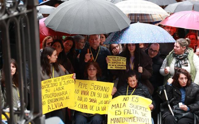 Protesta pidiendo justicia para las víctimas de Adamuz.