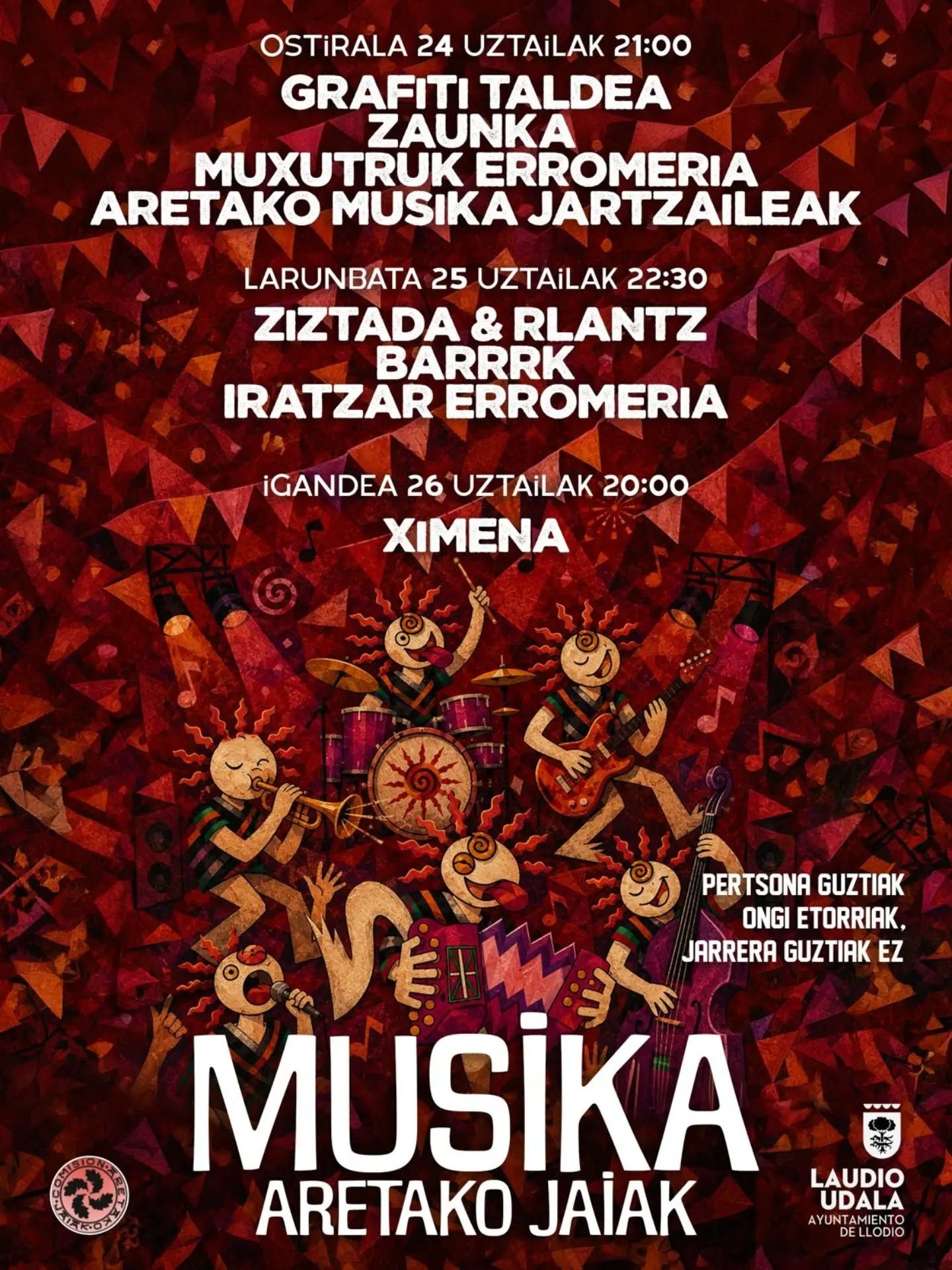 Conciertos de fiestas de Areta 2026
