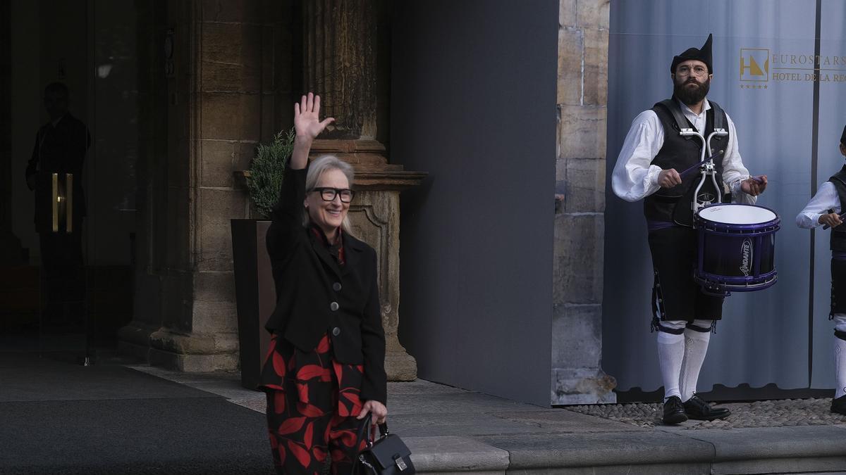 Meryl Streep, esta mañana en Oviedo.