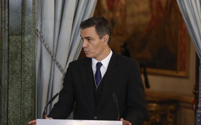 Pedro Sánchez, este martes en el Palacio Real.