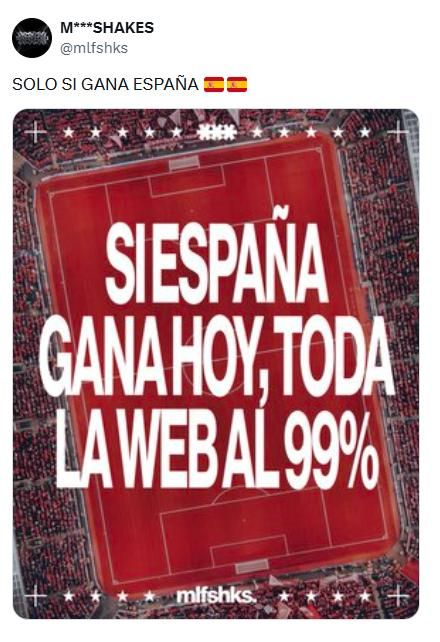 El youtuber prometió que aplicaría un descuento del 99% en su tienda si el combinado de Luis de la Fuente ganaba la Copa del Mundo.