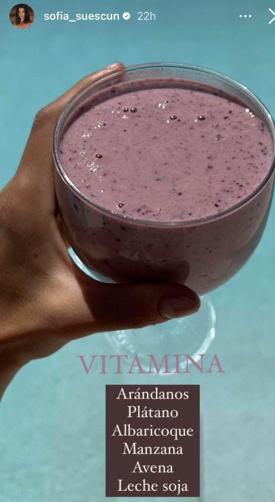 Sofía Suescun comparte la receta de su batido 'vitamina'.