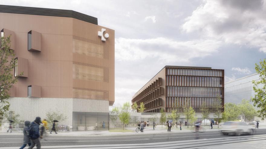 Infografía del nuevo edificio del Hospital de Basurto cuyas obras arrancan en octubre