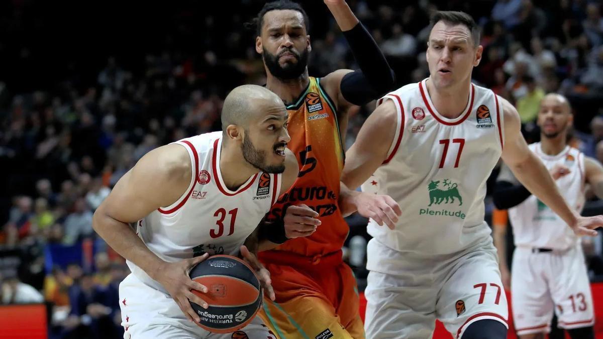 Shields, durante el partido de su regreso el pasado martes contra el Valencia Basket