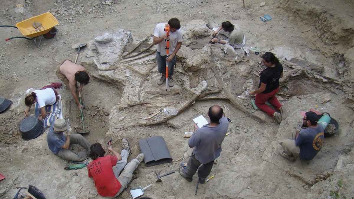 Excavaciones de Morella en la que se ha encontrado los restos de los dinosaurio.