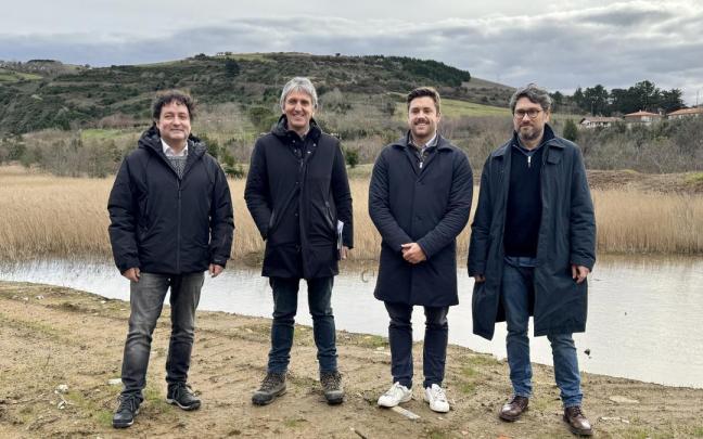 Xabier Txurruka, Xabier Agirre, Inaxio Illarramendi y Joseba Aranburu en Ixpilla.