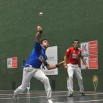 Peio Etxeberria, en el partido en el que batió el pasado viernes a Ezkurdia en el Club Deportivo.