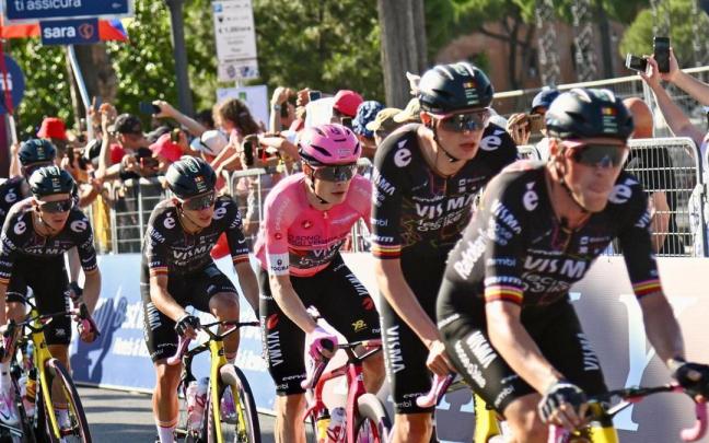 Jonas Vingegaard, campeón del Giro, en Roma.