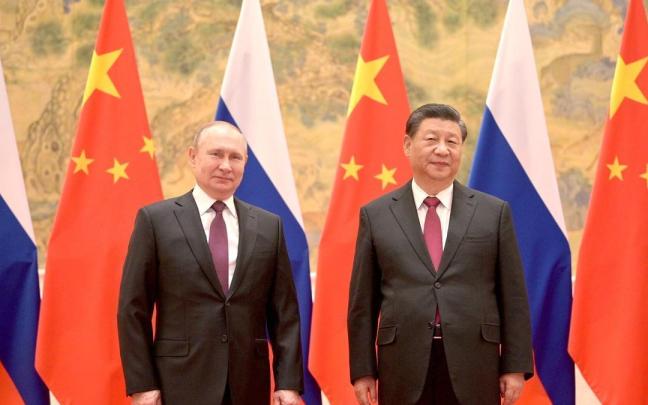 Vladimir Putin y Xi Jing Ping durante la visita del ruso a China en 2022. Vladimir Putin y Xi Jing Ping durante la visita del ruso a China en 2022.