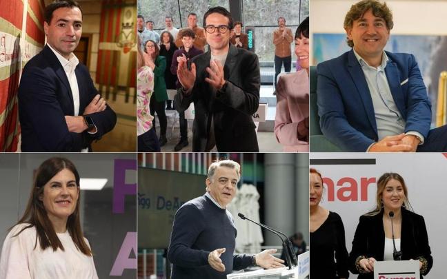 Los principales candidatos en las elecciones vascas.
