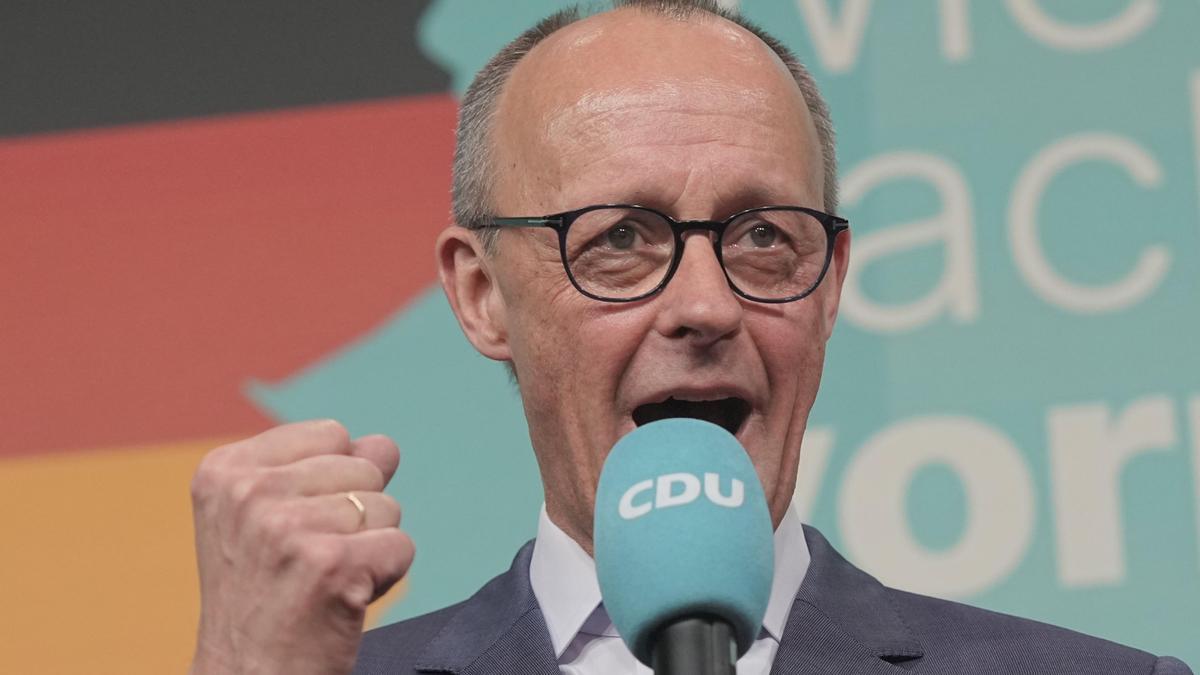 El líder de la Unión Democristiana (CDU), Friedrich Merz