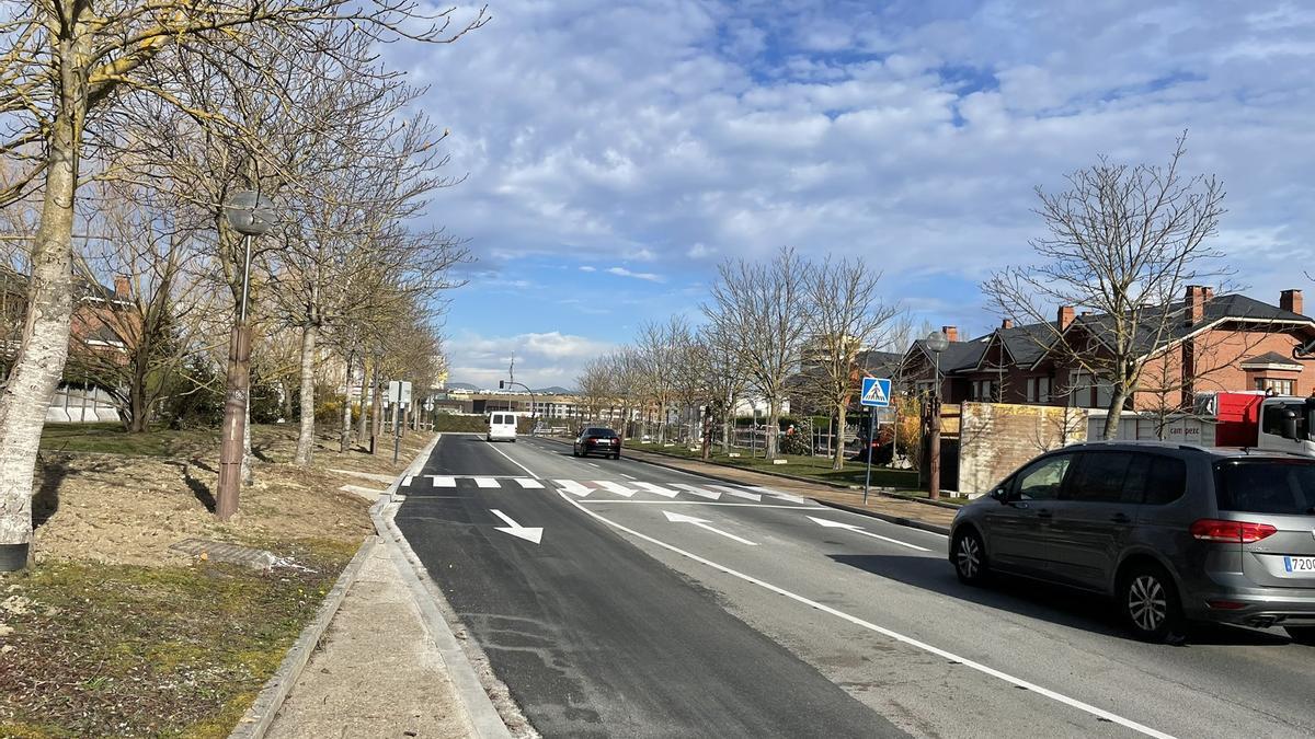 Finalizada la intervención para desdoblar un tramo de Tanis Agirrebengoa, junto a la rotonda de la Antonia