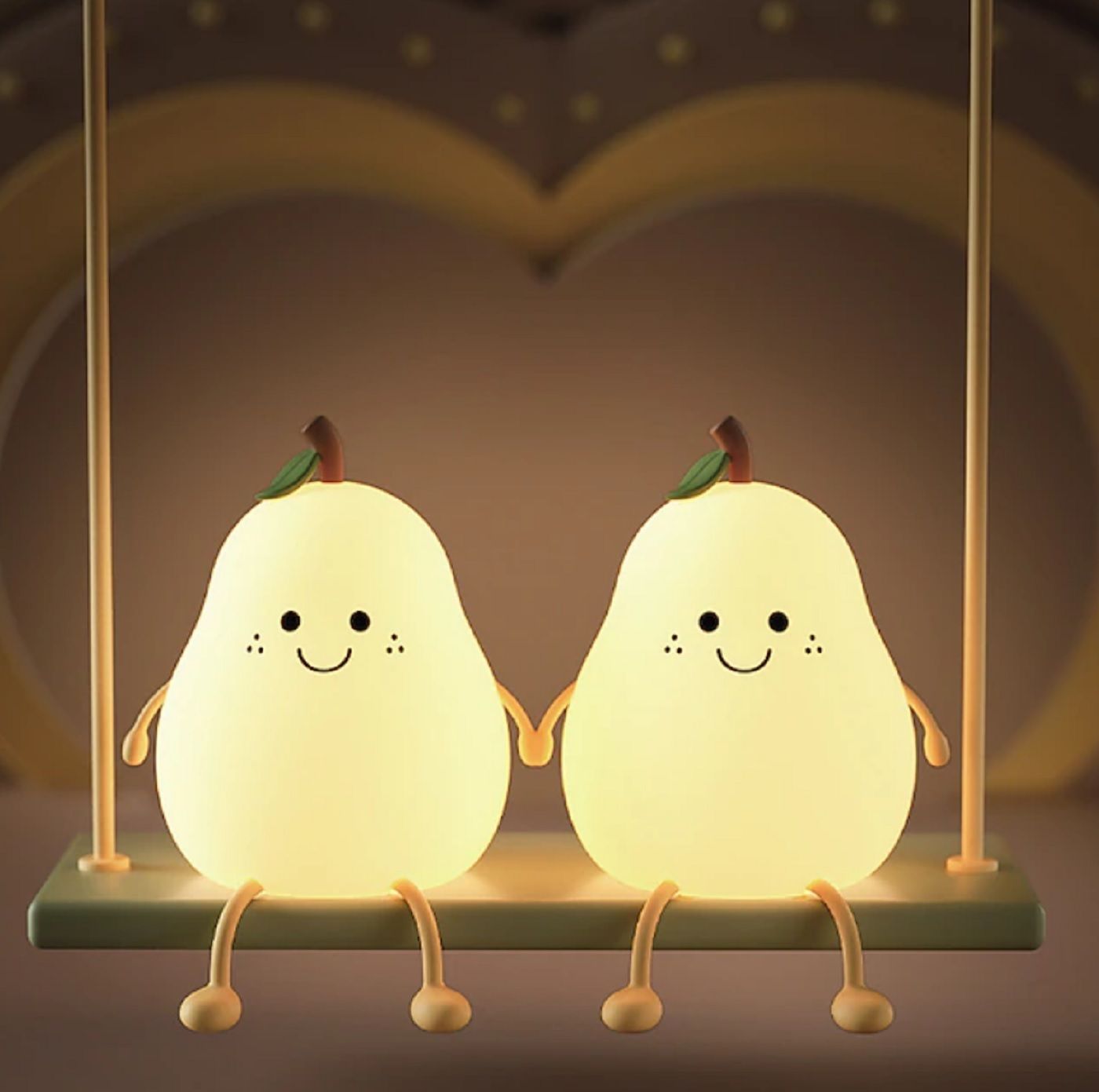 Divertidas minilámparas con forma de pera.