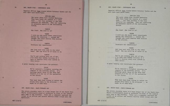 Fotografía del guión original de la película 'Star Wars. Una nueva esperanza' usado en 1976 por Harrison Ford / Excalibur Auction Fotografía del guión original de la película 'Star Wars. Una nueva esperanza' usado en 1976 por Harrison Ford