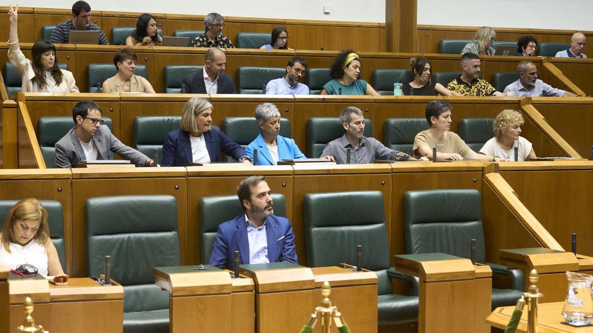 Imagen de la sesión plenaria celebrada en el Parlamento Vasco.