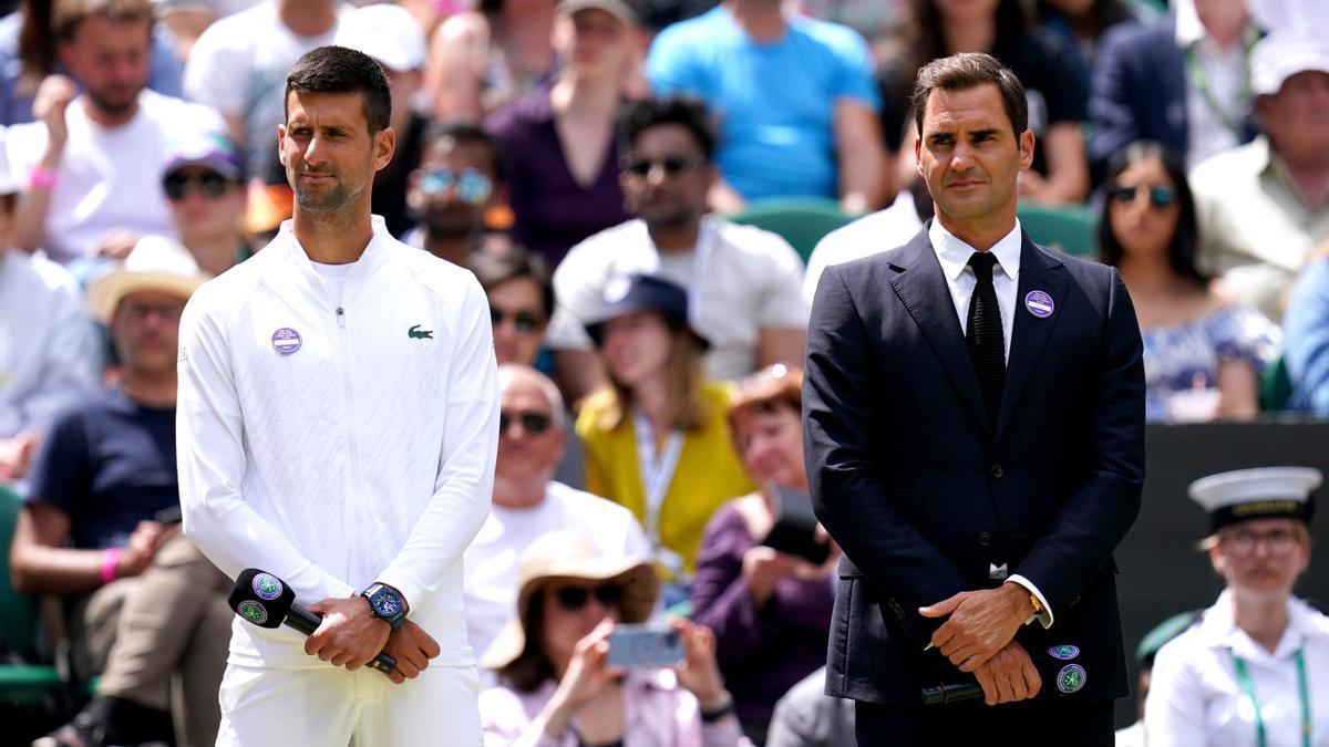 Novak Djokovic y Roger Federer.