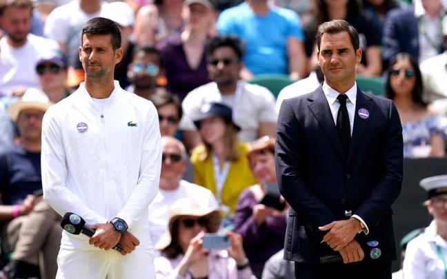 Novak Djokovic y Roger Federer.