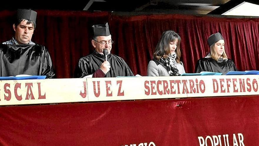 Imagen de archivo del tradicional juicio Judas en Samaniego. | FOTO: P.J.P.