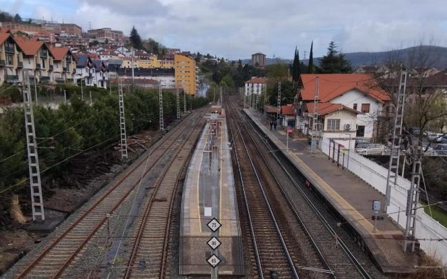 Trazado de la red ferroviaria que atraviesa el municipio de Arrigorriaga