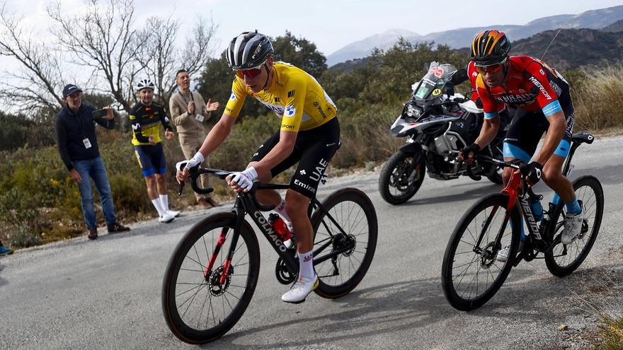 Pogacar, con Landa, en la Vuelta a Andalucía.